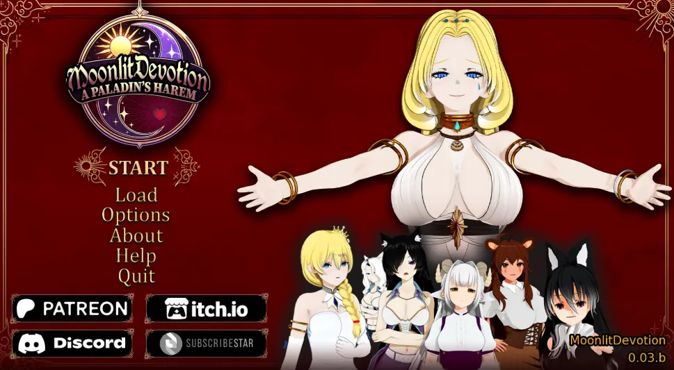 [安卓+PC+MAC/后宫SLG] 月光下的奉献：圣骑士的后宫Moonlit Devotion: A Paladin’s Harem Ver0.03 官方中文版 [官中/动态/新作/2.6G]